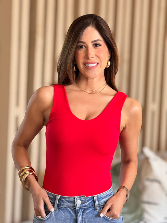 Dyna Red 1139 Basic V Tank Top