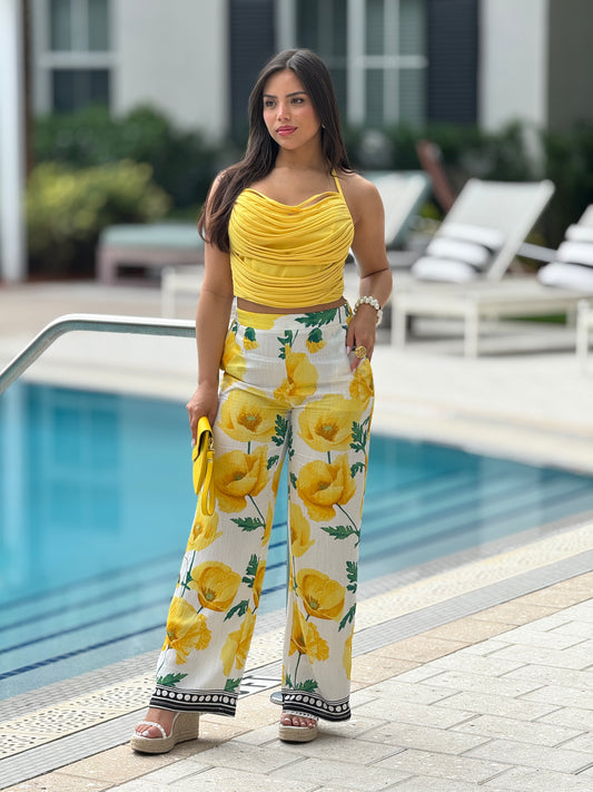 Milka Yellow Flower Pants