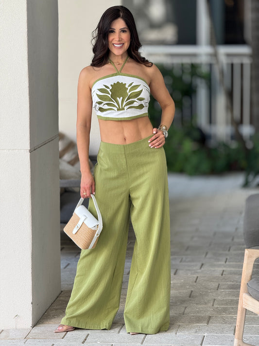 Milka Green Embroidery Set