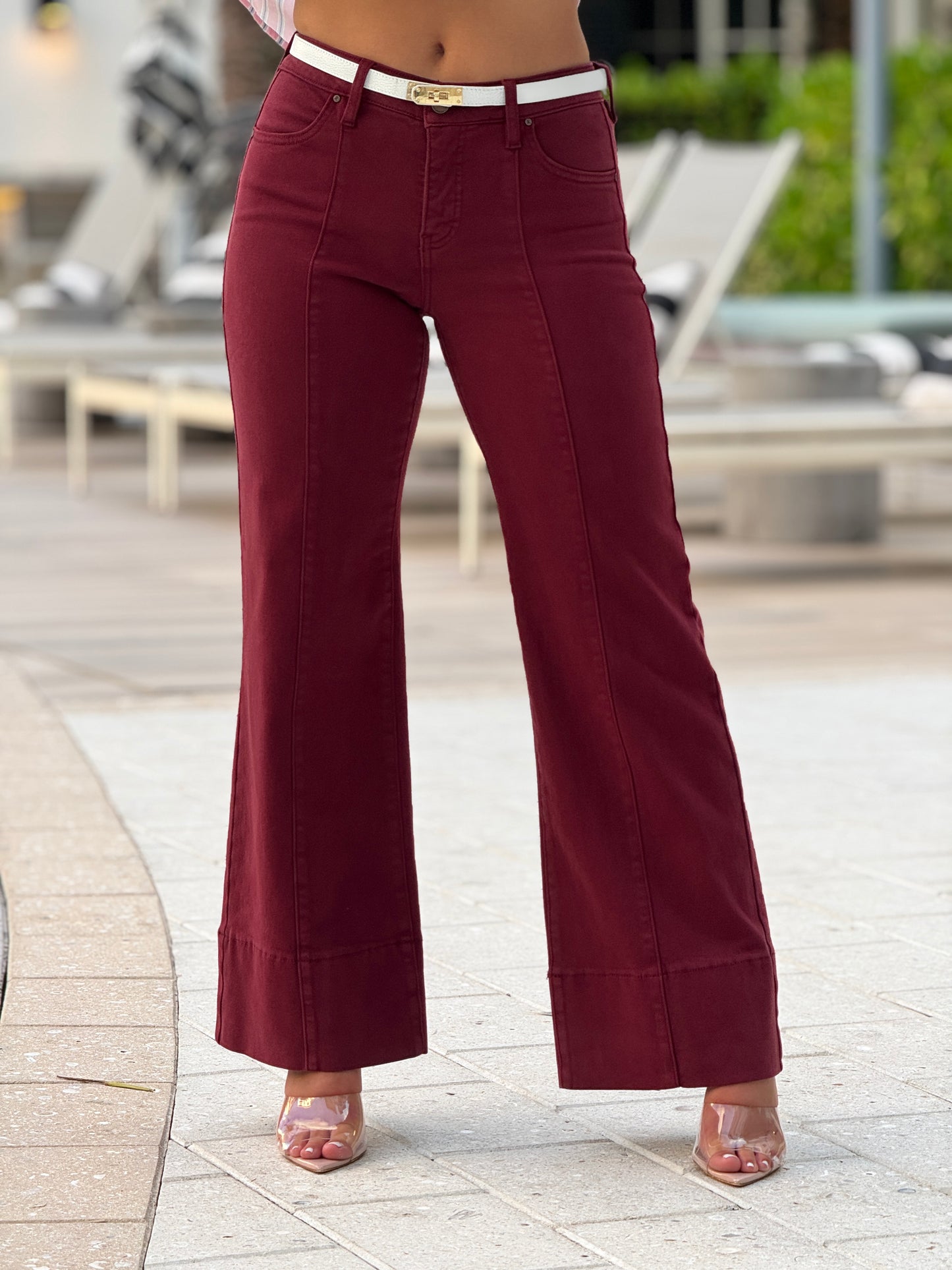 Risen Burgundy Jeans
