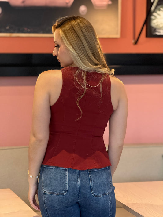 Pastel Terracota Vest Top