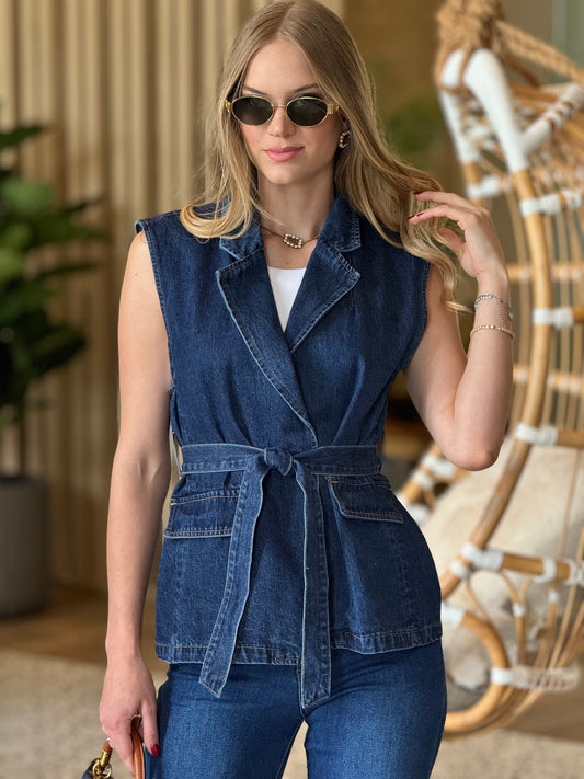 Galia Denim Vest Top