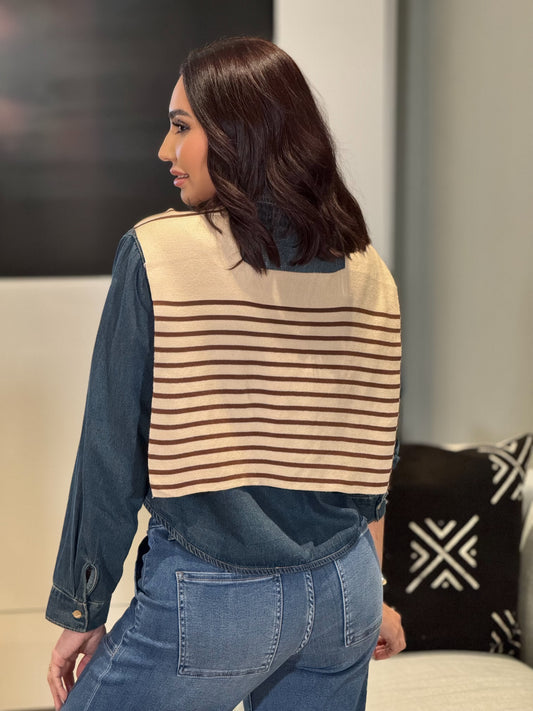 Astrid Denim Shirt+Cardigan