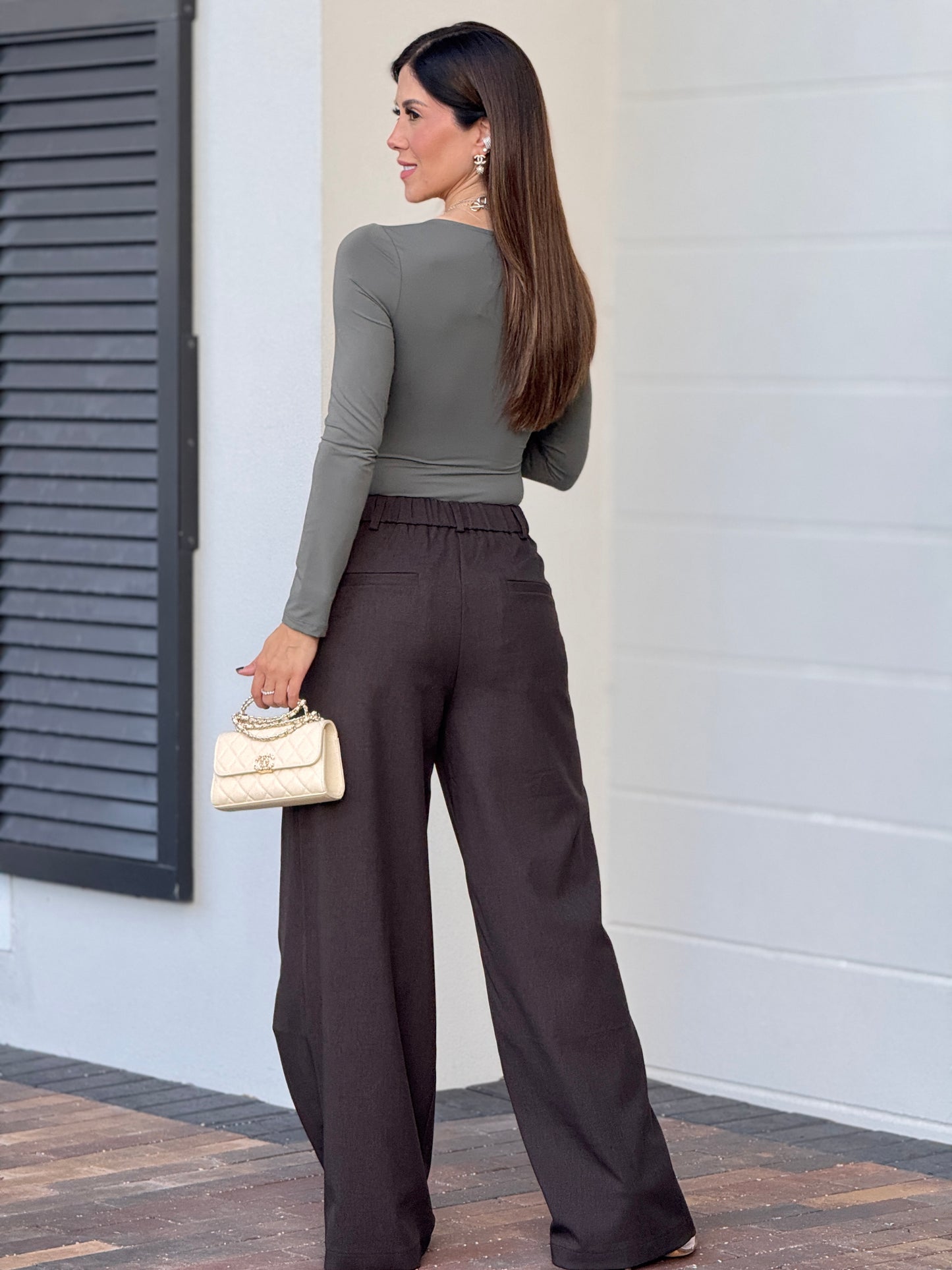 Lover Olive Sleeves Basic Body Top