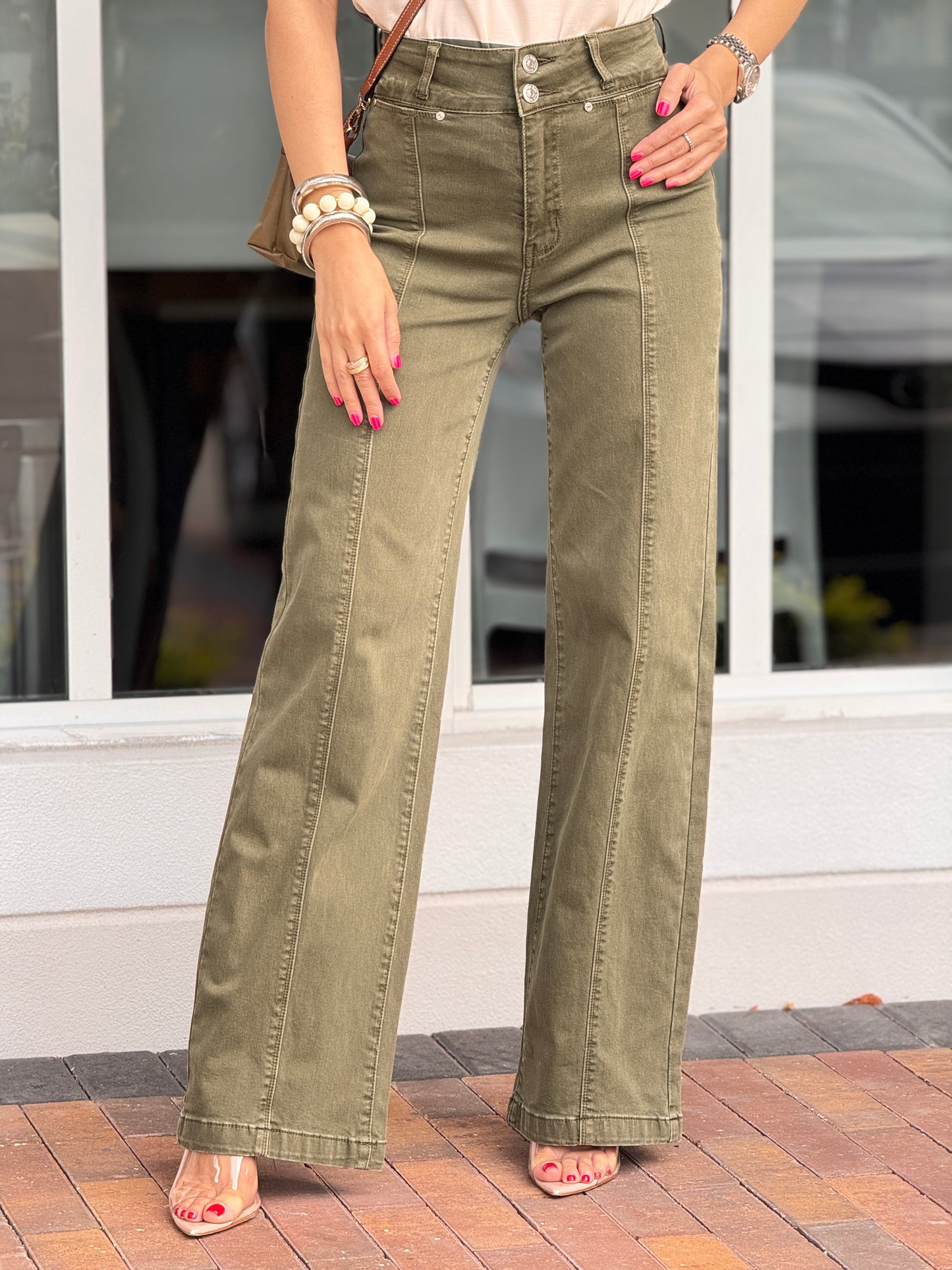 Liz Green Denim Pants