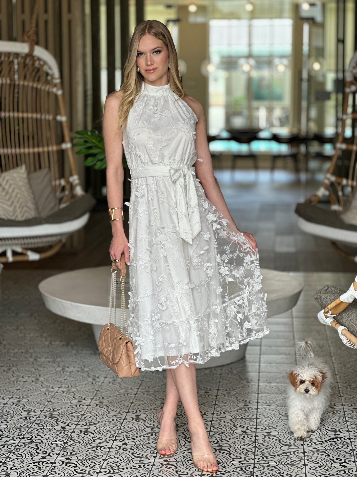 Nellie White Torchon Dress