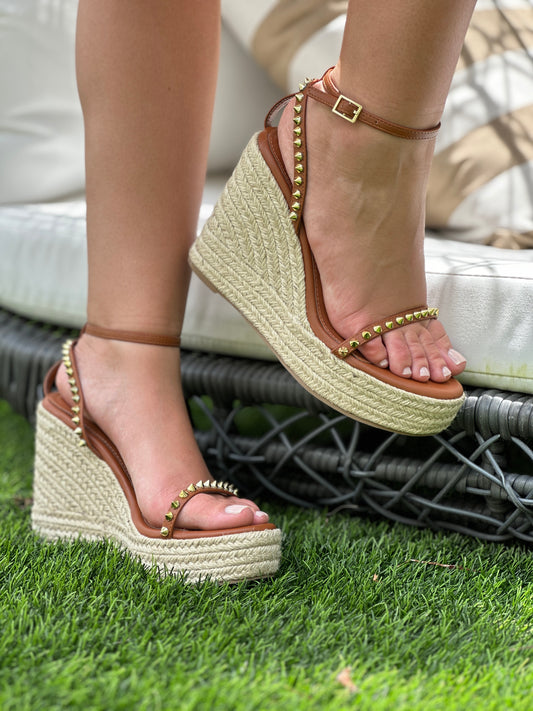 Miranda Beige Raffia Shoes