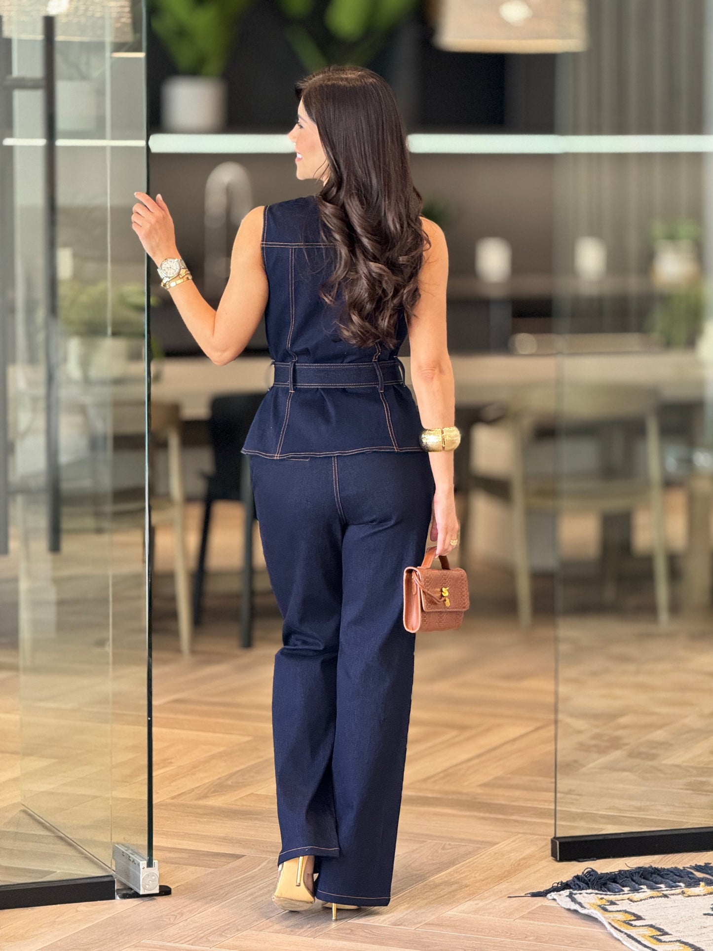 Editte Denim Vest Set