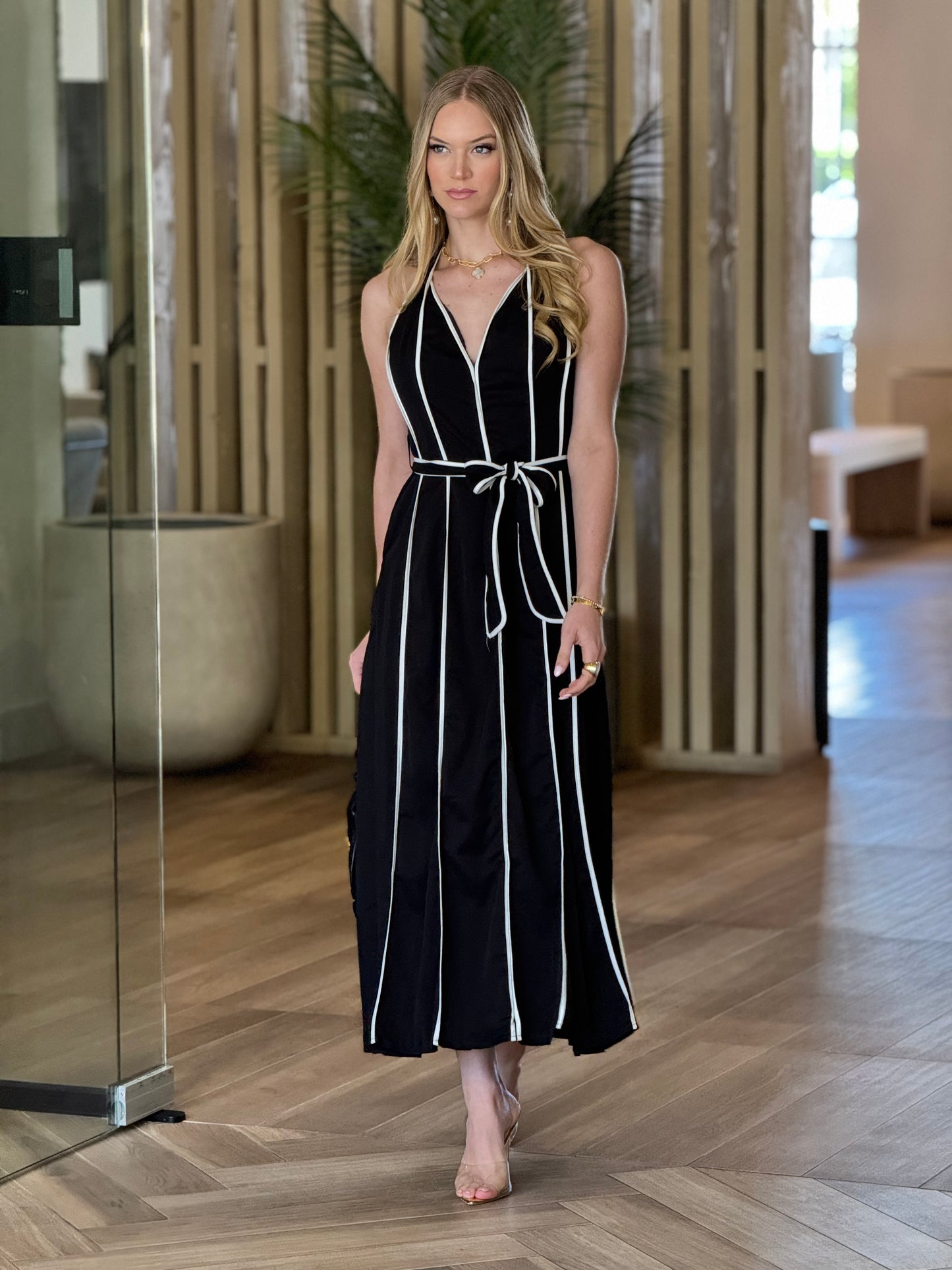 Nanette Black Lines Dress