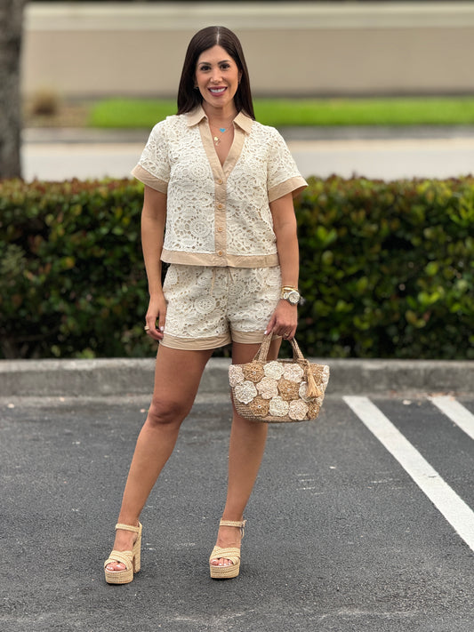 Strut Beige Torchon Set