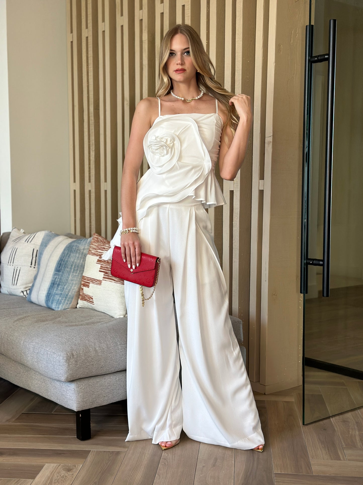 Milly White Maxi Pants