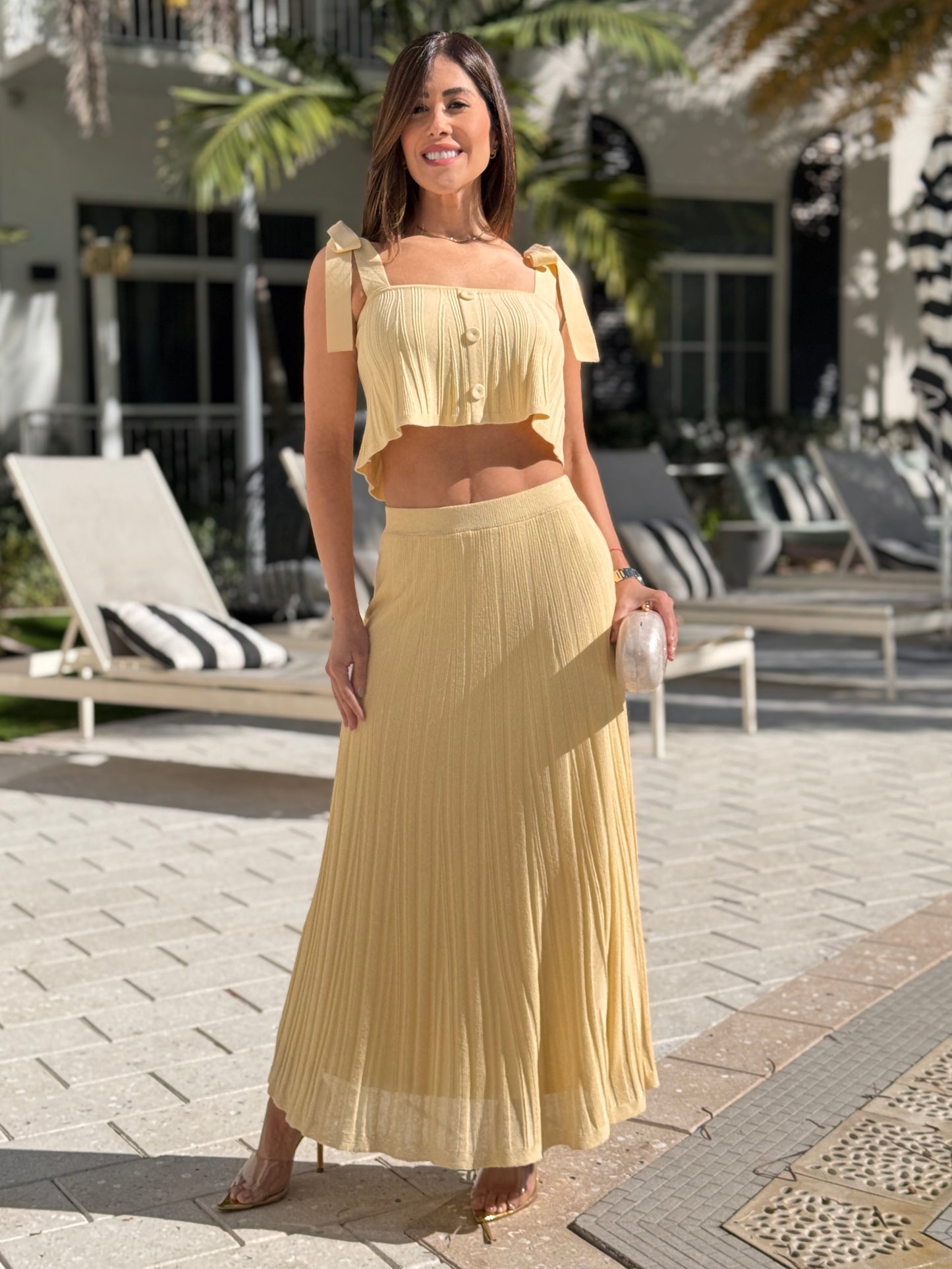Sunshine Yellow Knitted Sk St
