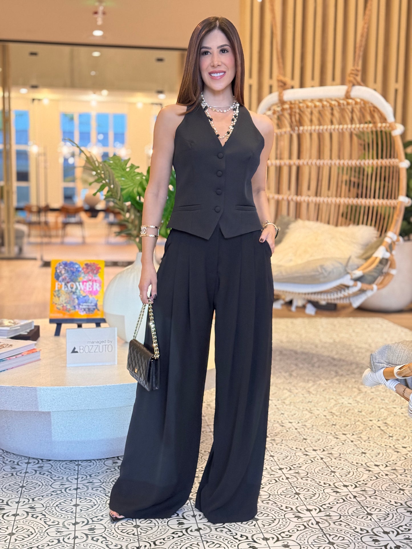 Evelyn Black Trouser Pants
