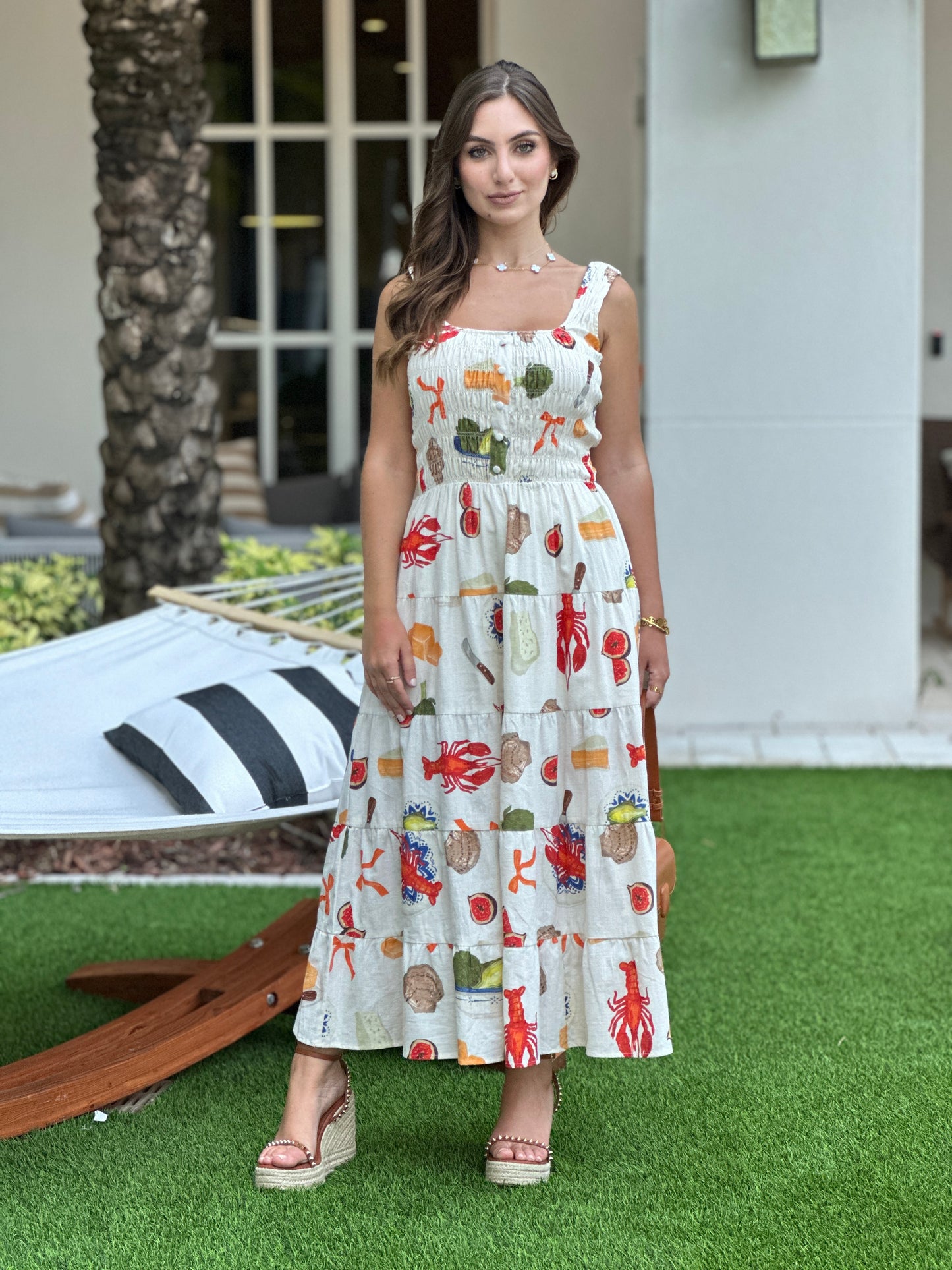 Lobster Multicolor Midi Dress