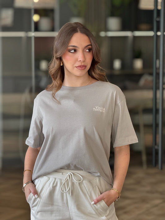 Terrace Gray Oversized T-Shirt