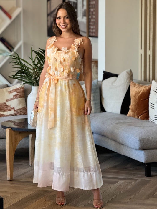 Gardenia Yellow Petals Dress