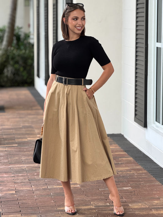 Freedom Double Texture Black/Beige Dress