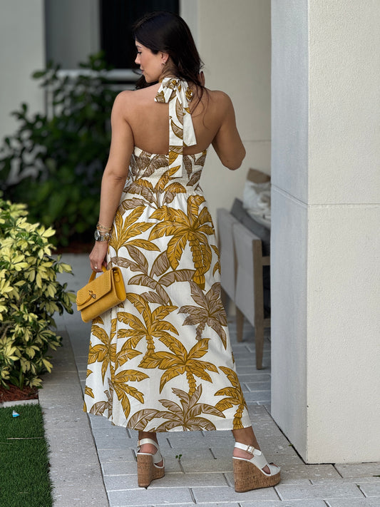 Nellie Yellow Print Dress
