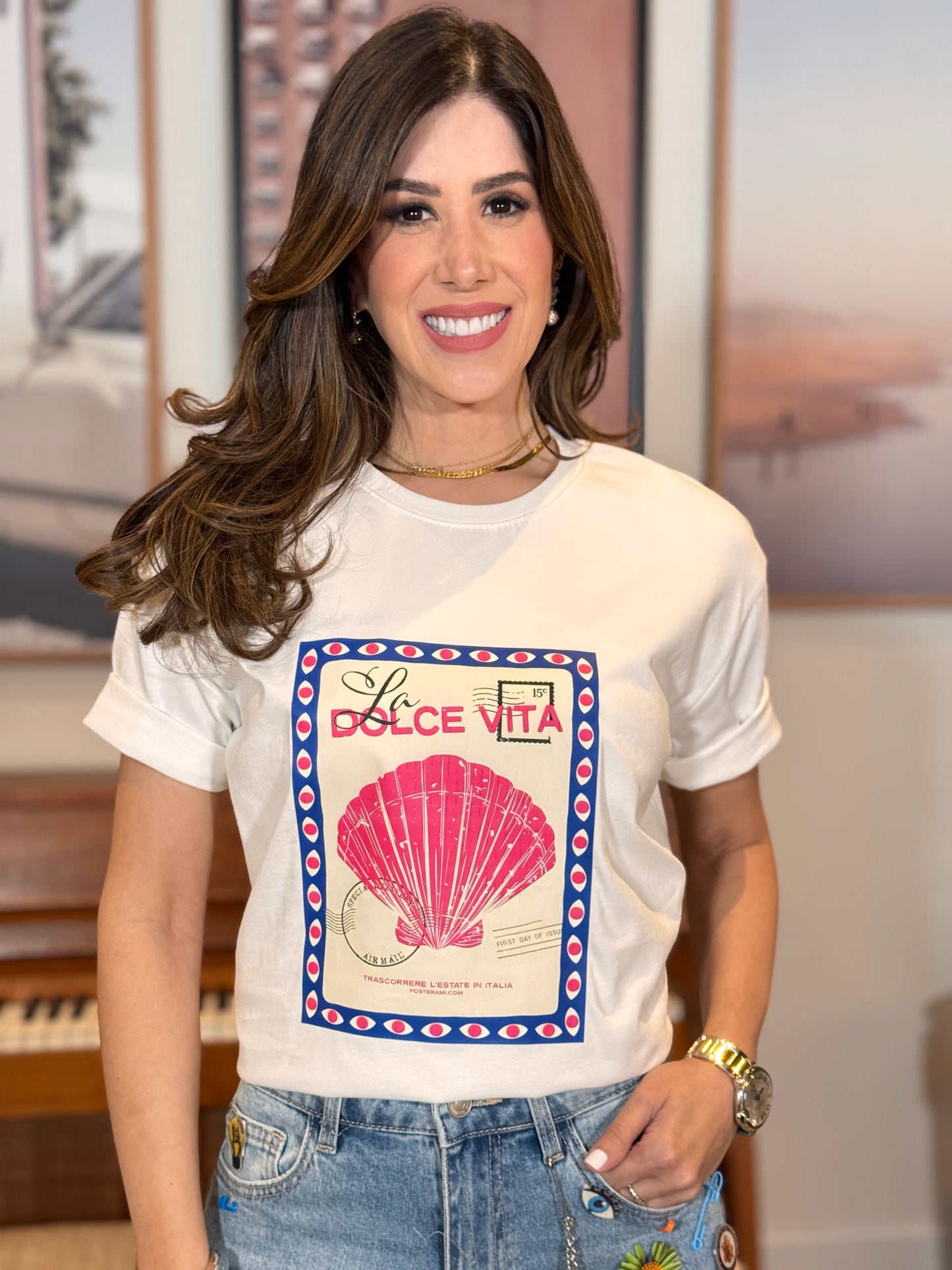 Voguish Dolce Vita White T-Shirt