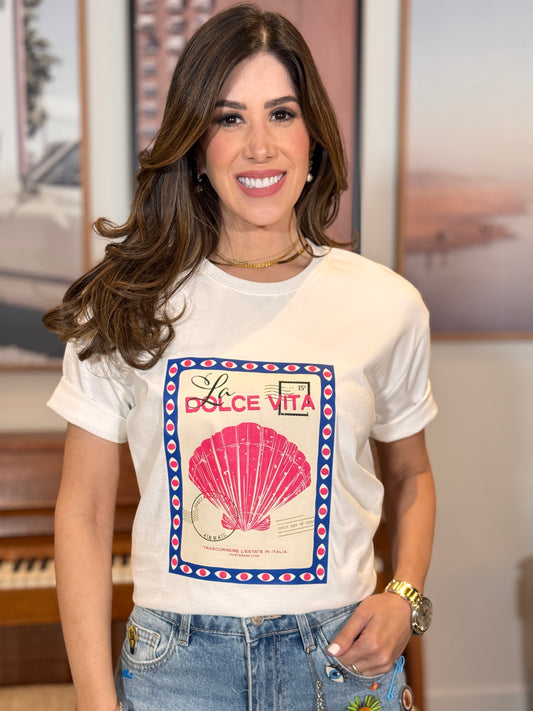 Voguish Dolce Vita White T-Shirt