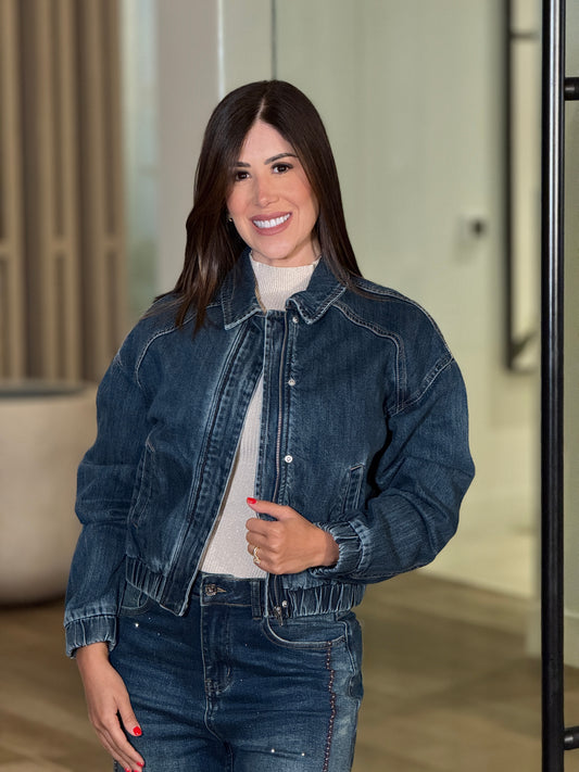 Risen Dark Denim Jacket Top