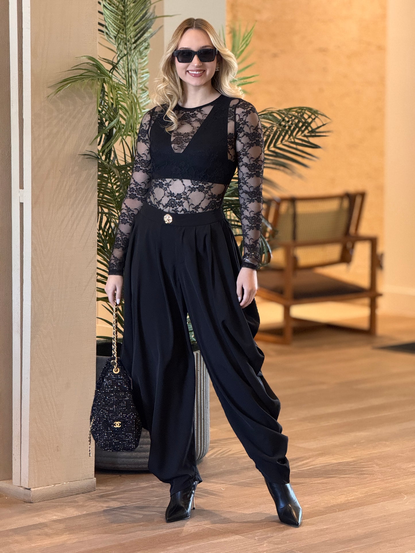 Rivi Black Bombache Pants