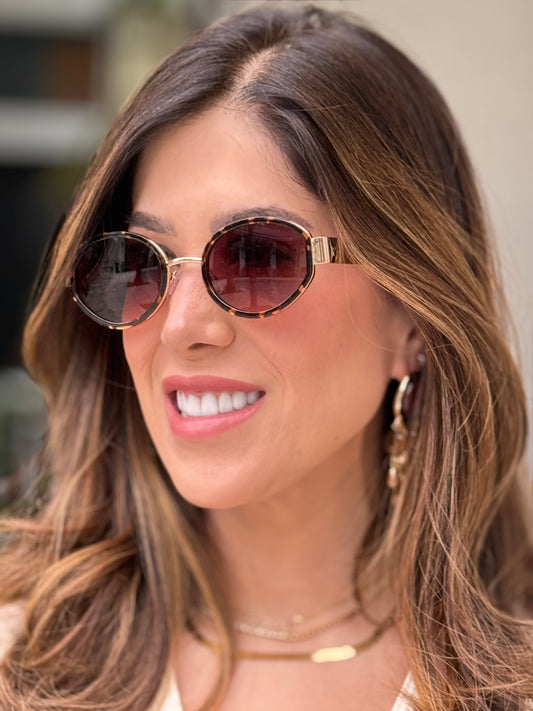 Oval Carey Frame Sunglasses