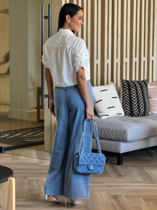 Hilary Denim Palazzo Jeans