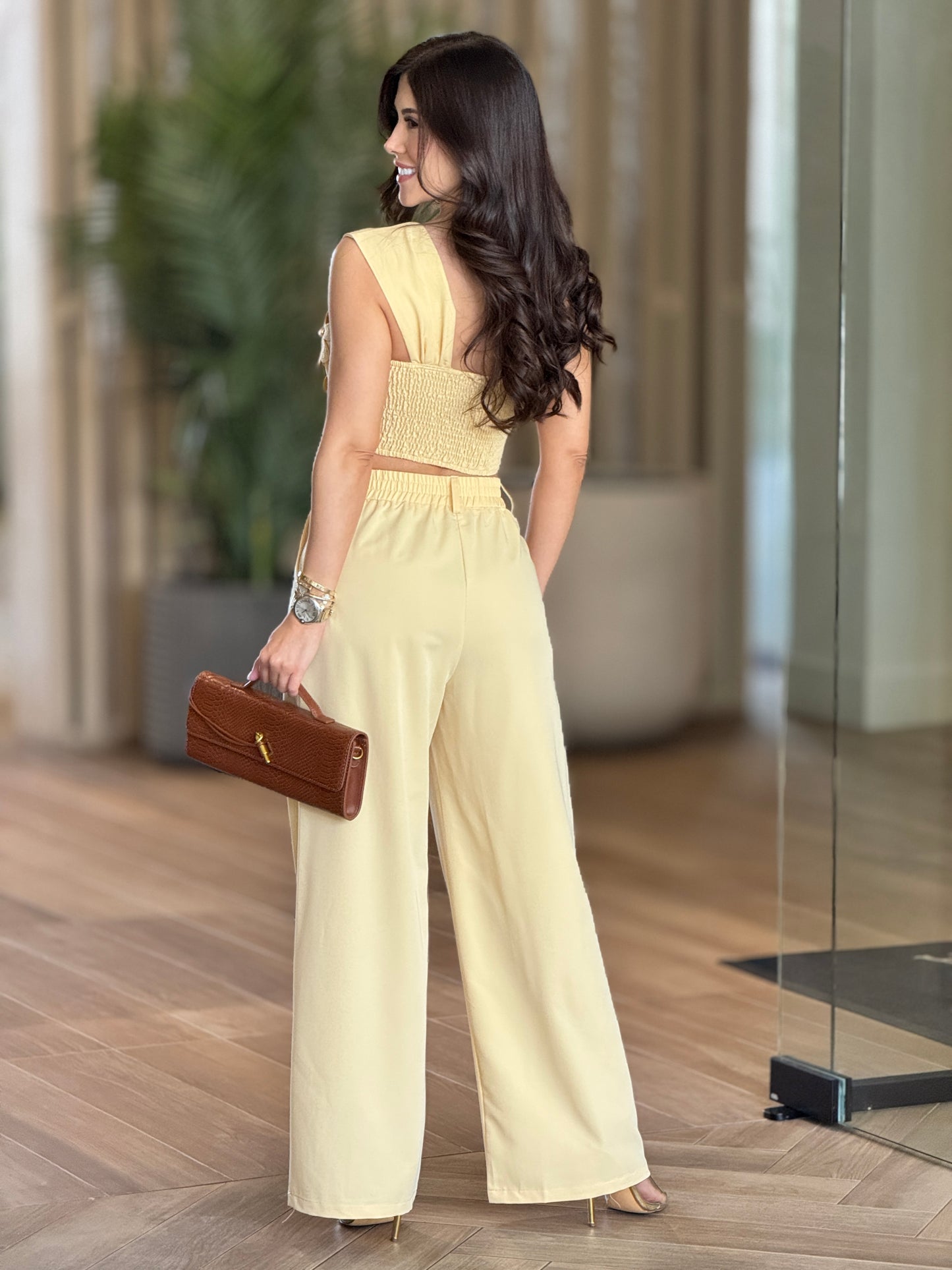 Veruzka Yellow Floral Set