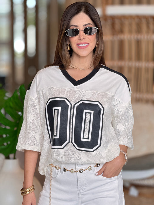 Emory 00 White/Black Sporty T-Shirt