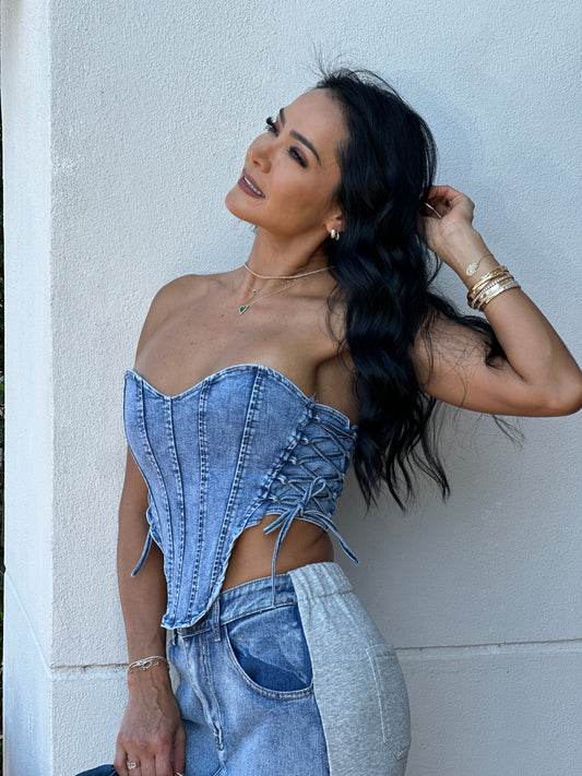 Norkys Corset Denim Top