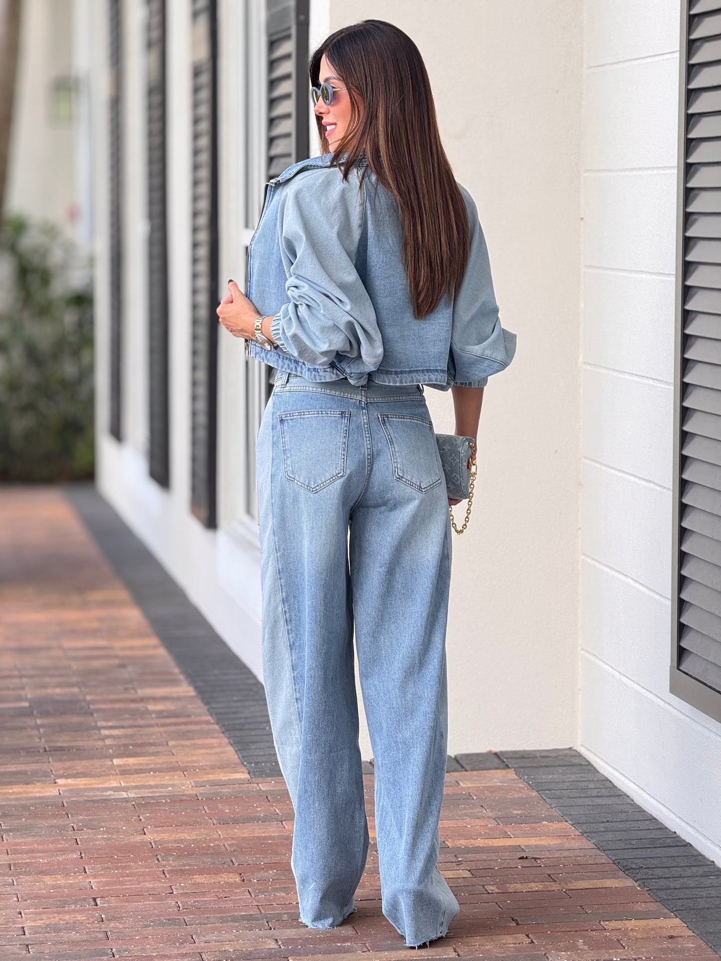 Perky Double Tone Denim Abstract Set