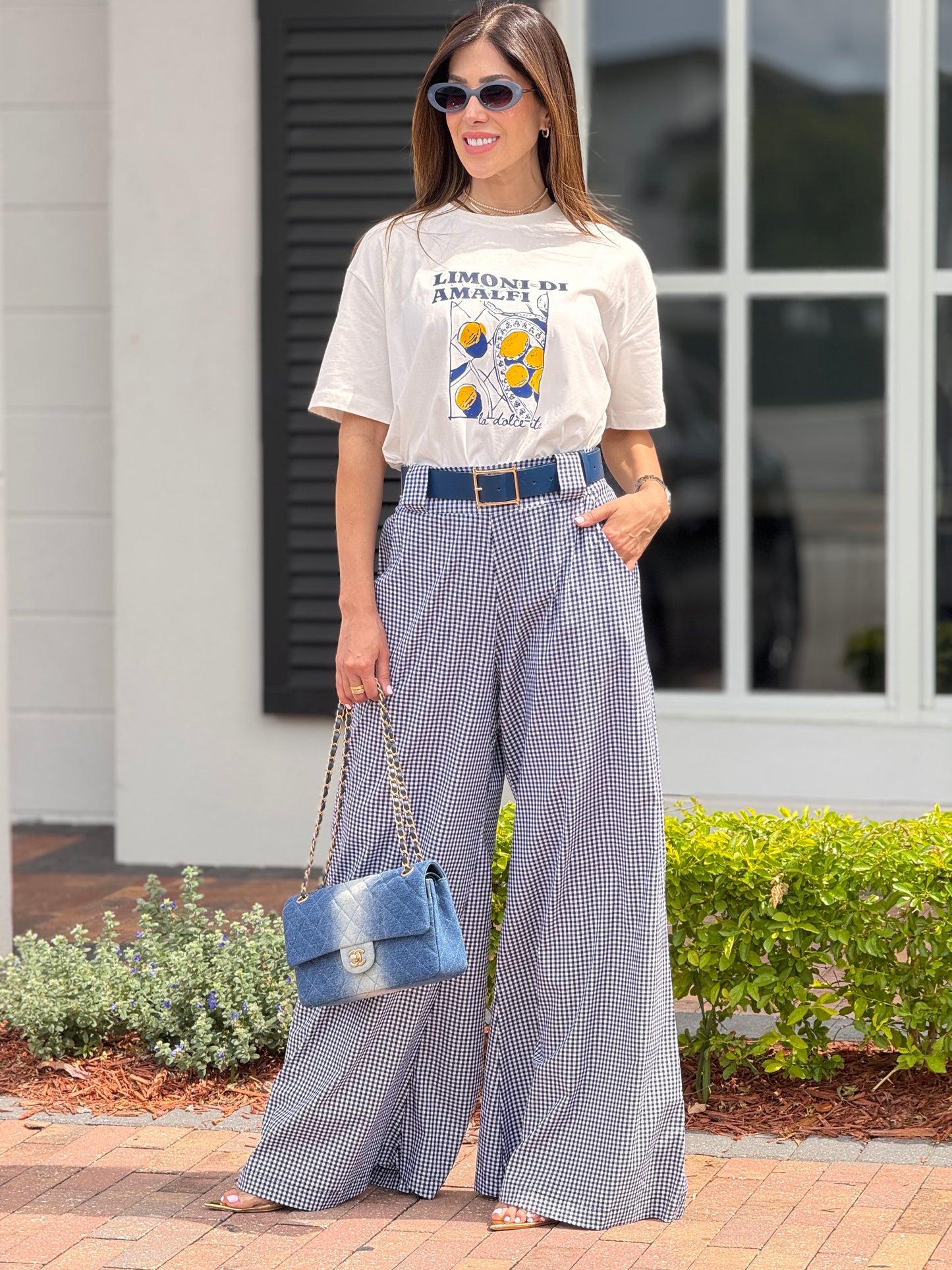 Picnic Gigi Blue Gingham Pants