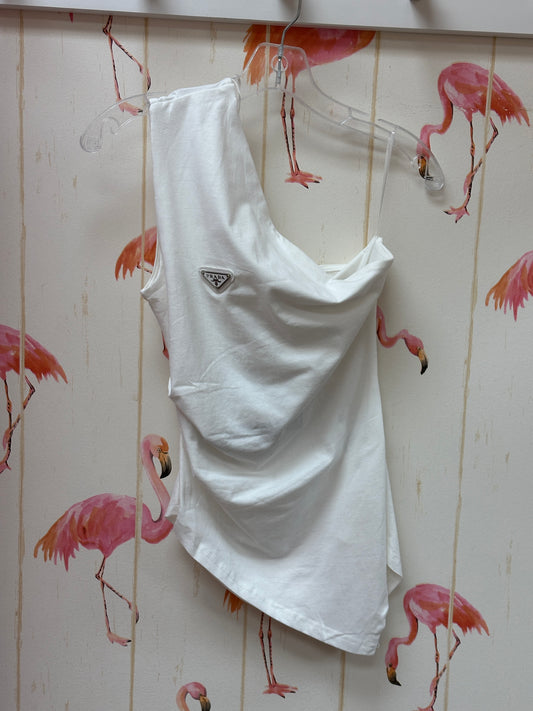 Marfa White Asymetric Top