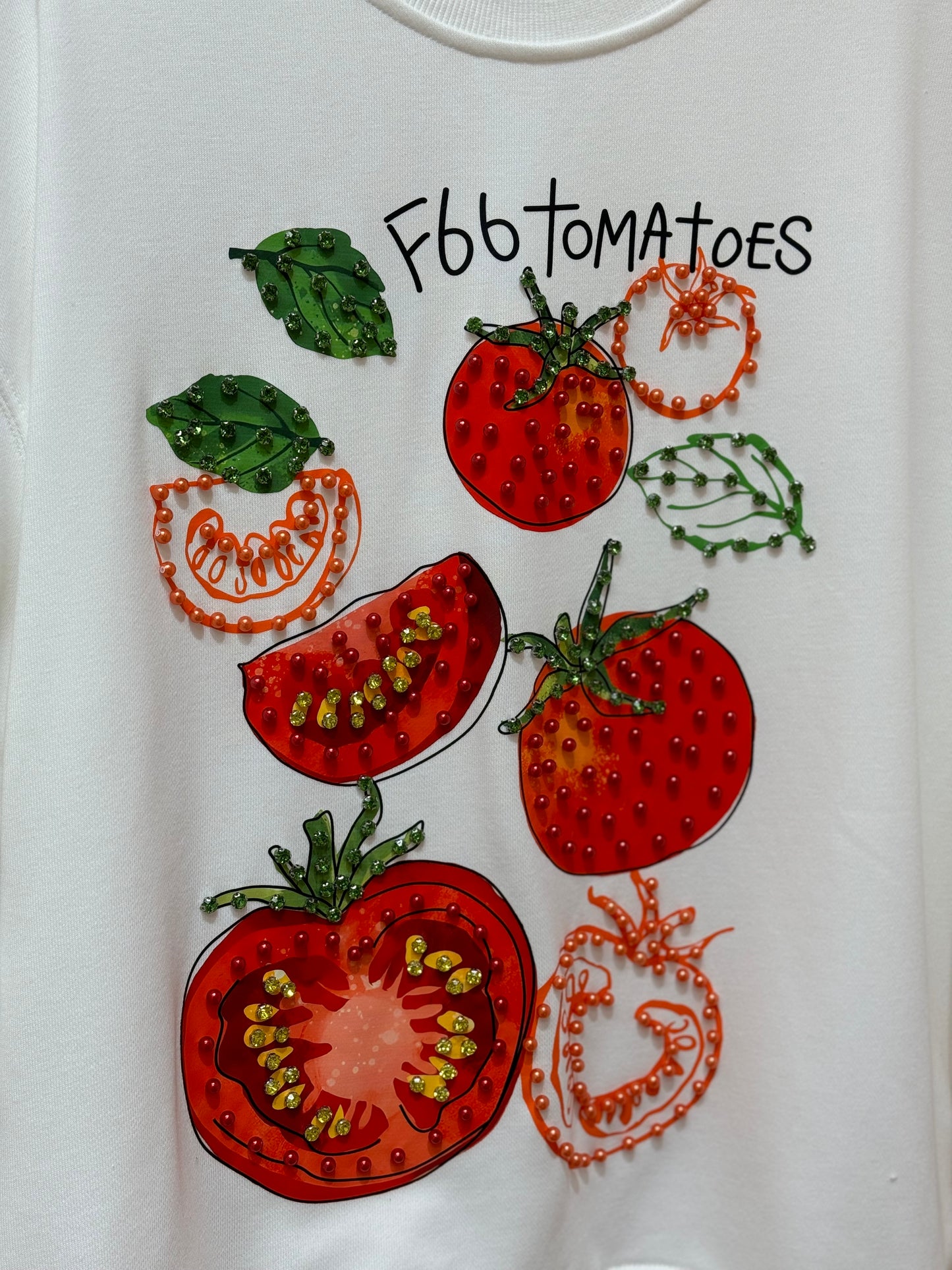 The Tomatoes Rhinestone Sweater Top