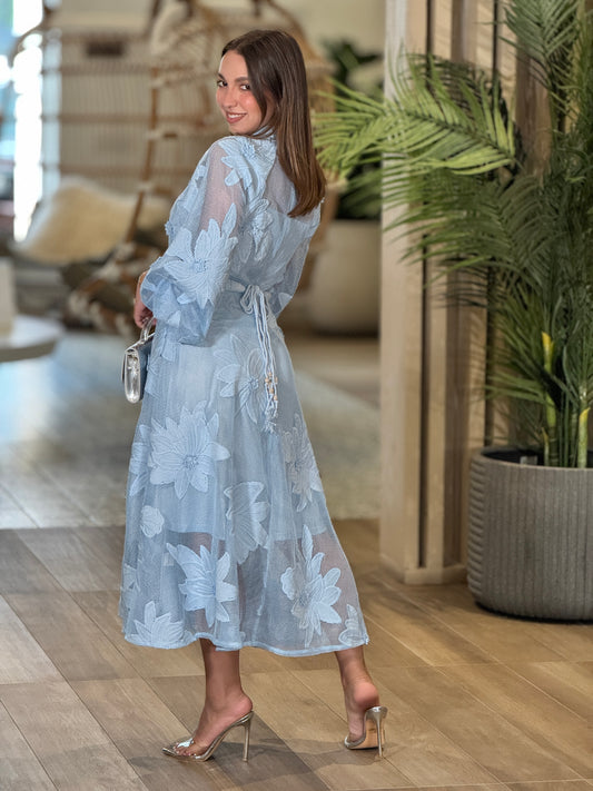 Tulipán Blue Torchon Dress