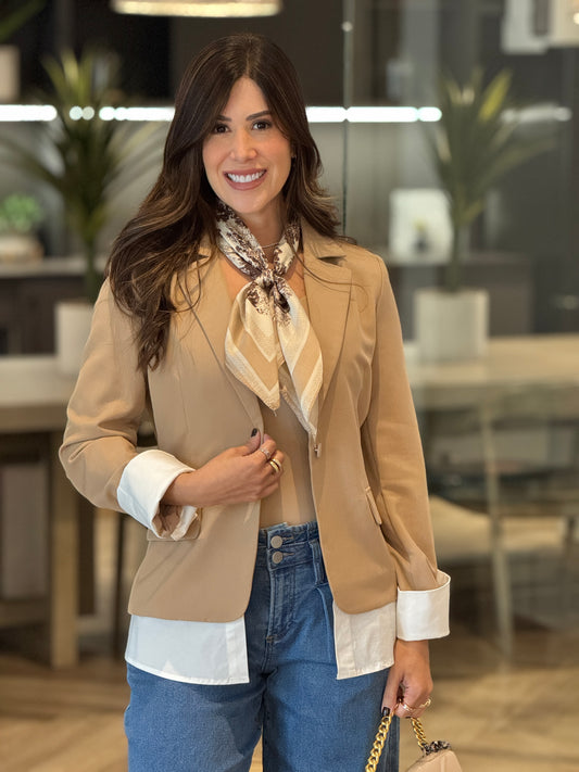 Rivera Beige Blazer/Shirt