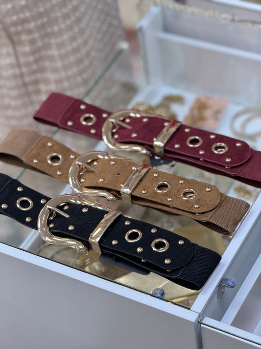 Studs Velvet Belts