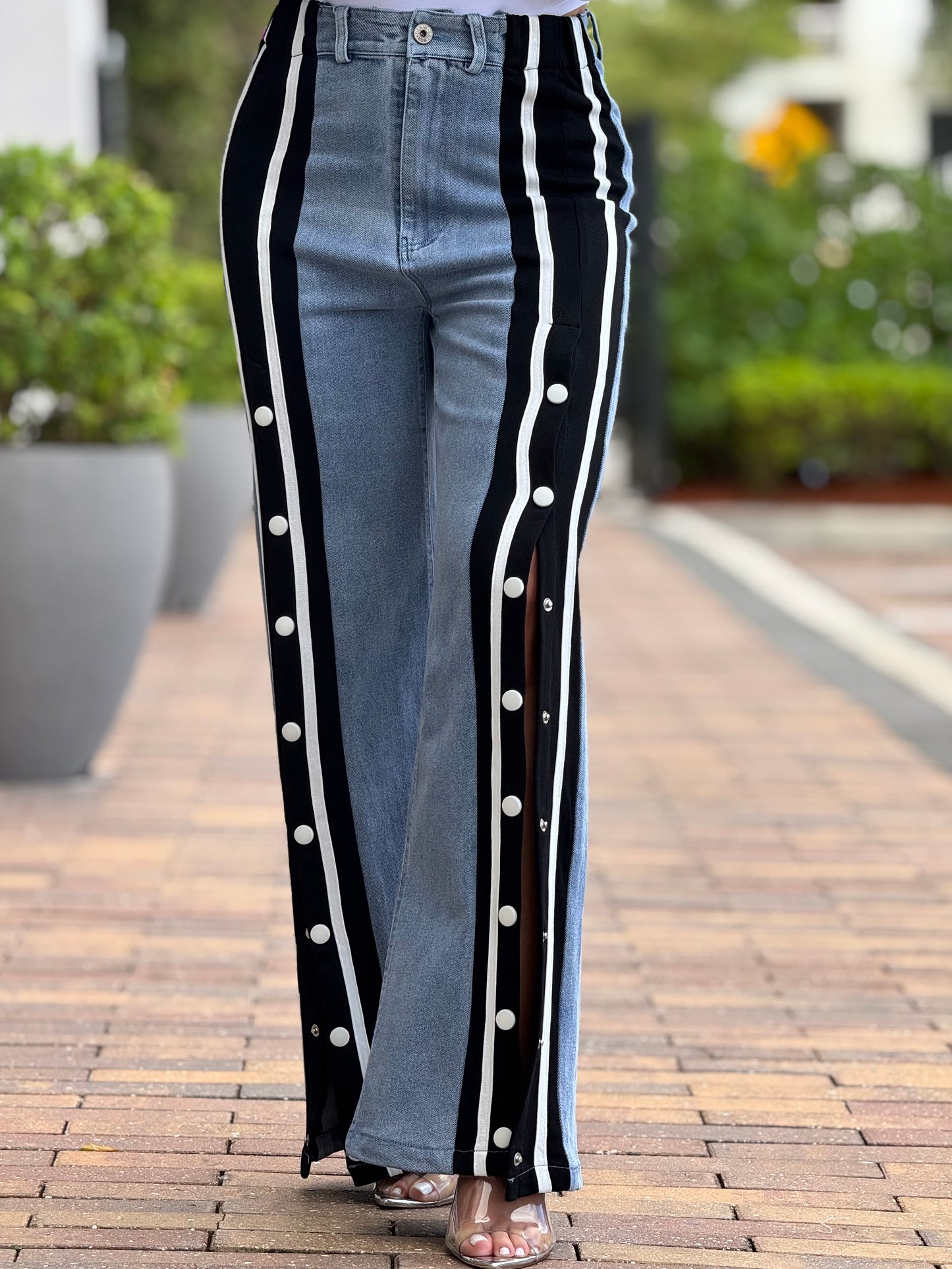 Balbina Black Lines Jeans