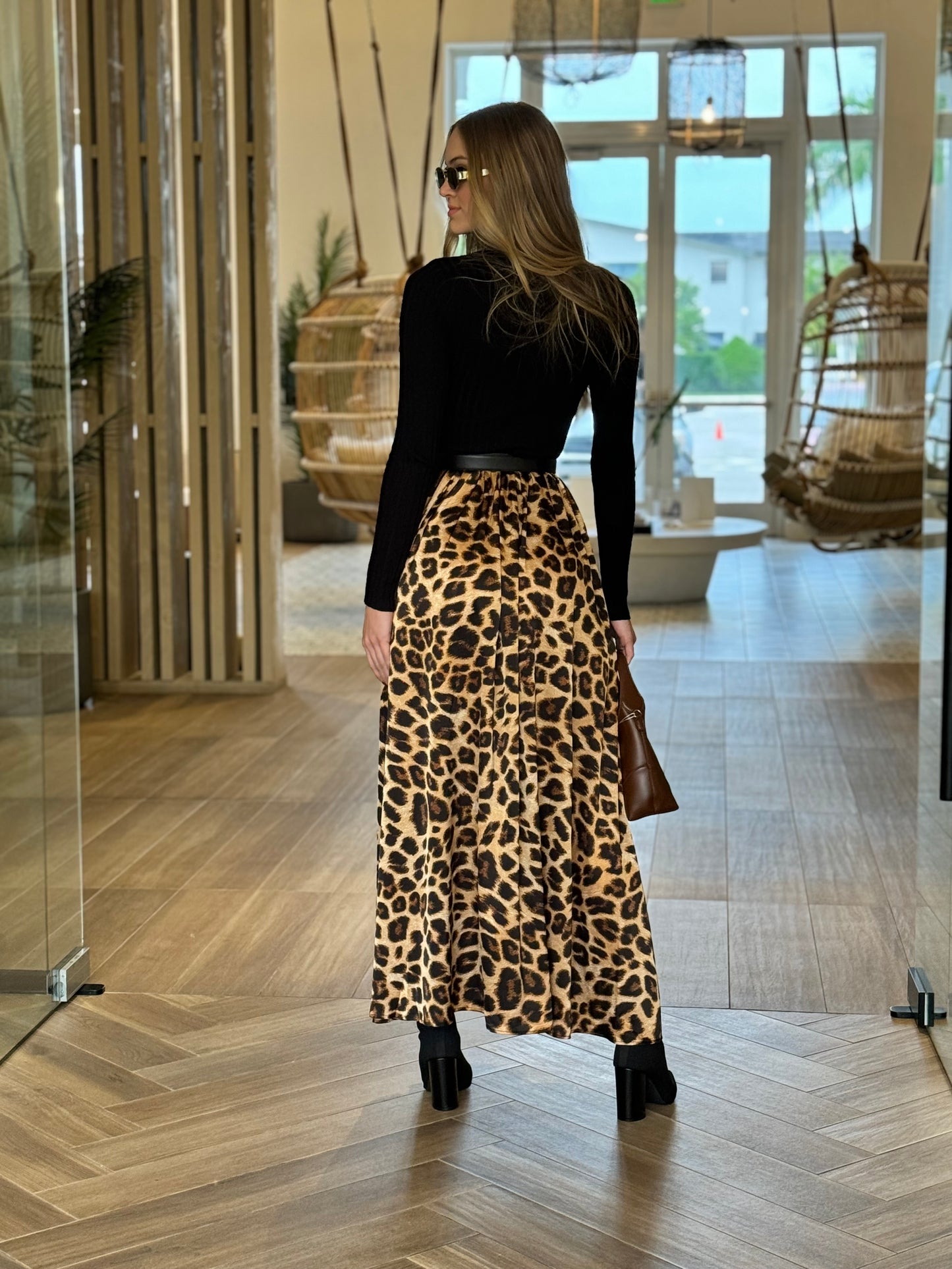 Martina Black/Leopard Dress