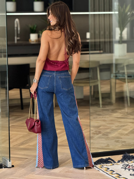 Editte Burgundy Remaches Top