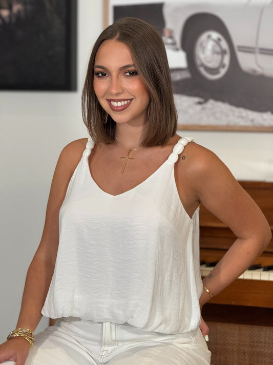 Naked White Bubbles Top