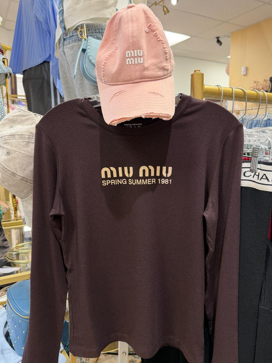 Miu Brown Top