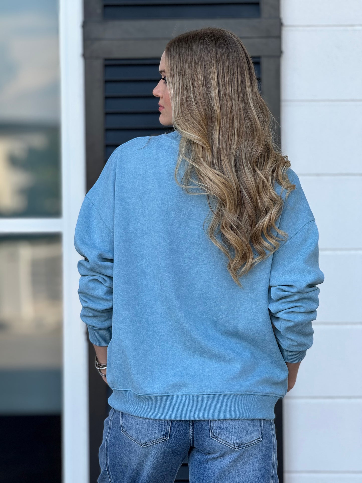 Chance Blue Sweater Top