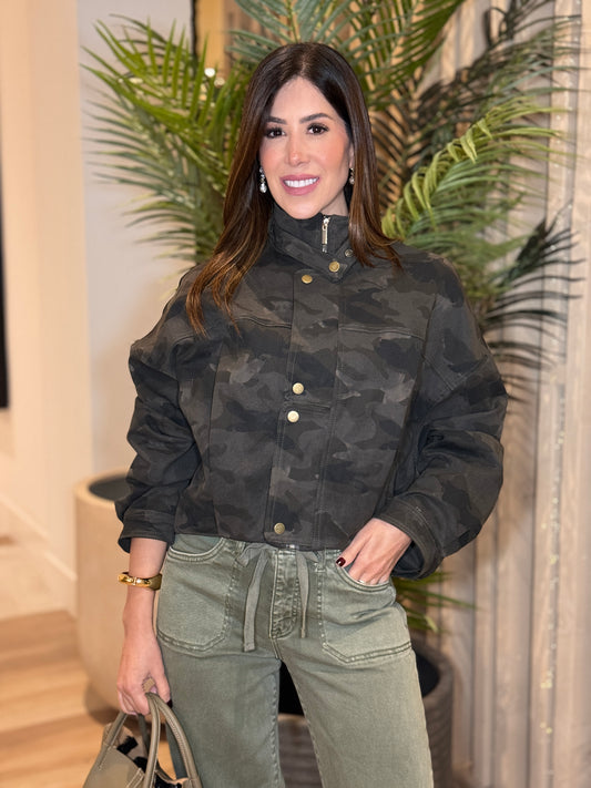 Dazzling Camouflage Jacket Top