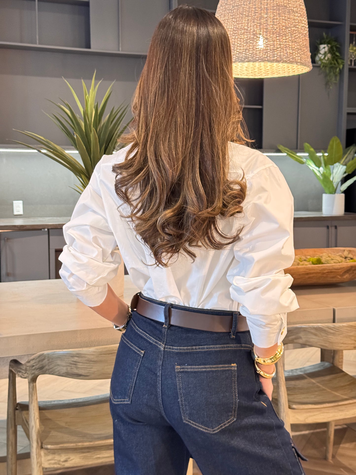 Gaia White Tie Shirt Top