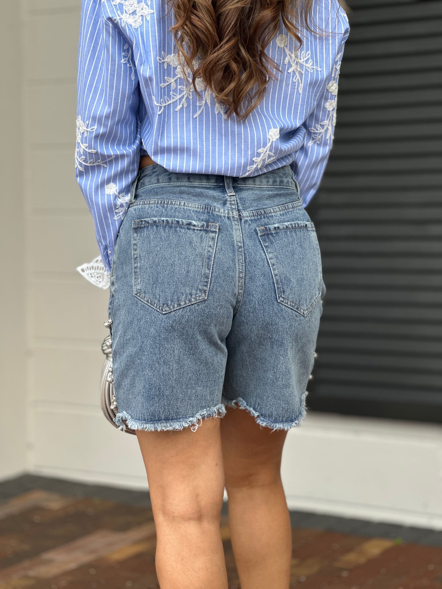 Cielito Rhinestone Bermudas