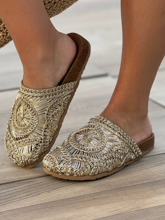 Champion Gold Mules Shoes