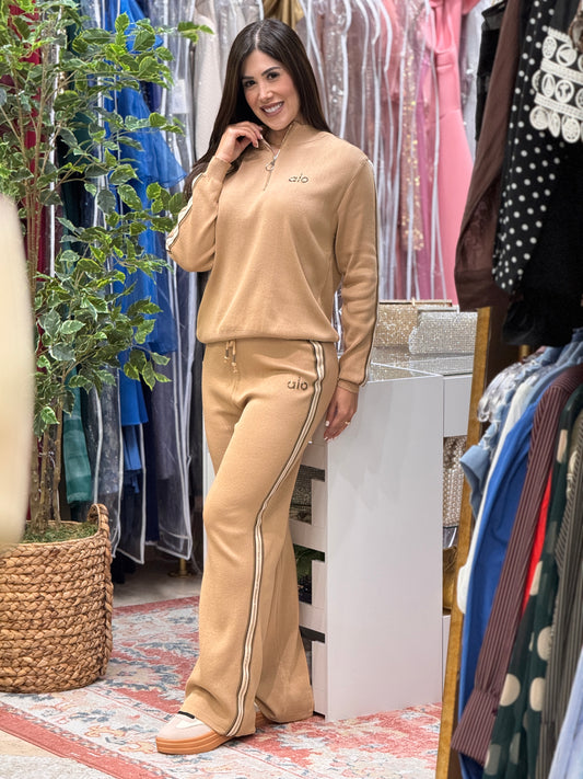 Lalo Beige Knitted Sparkly Sport Set