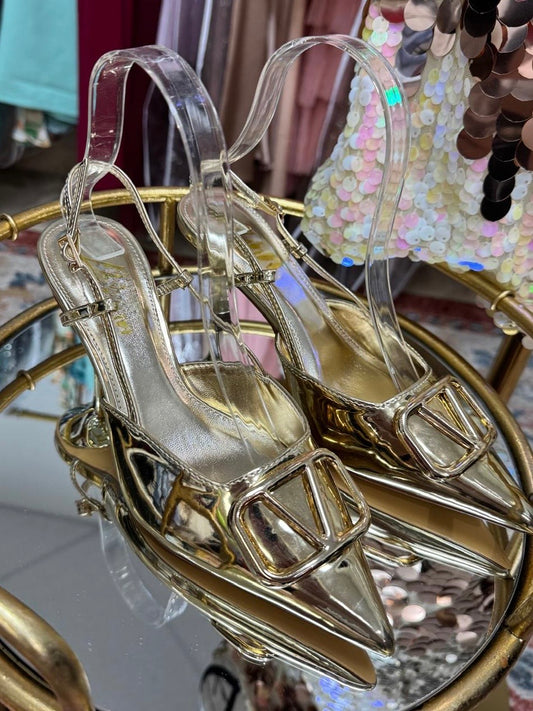 Valentine Gold Heels